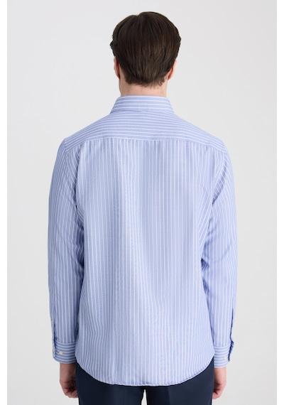 D'S Damat Ds Damat Regular Fit Lacivert Çizgili Gömlek 5hf02ıg25100m Çok Renkli