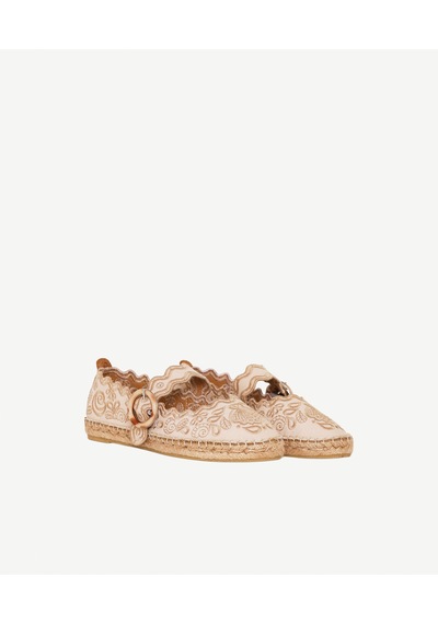 Yargıcı Nakış İşlemeli Mary Jane Espadril 26ykay4047x 017 Bej