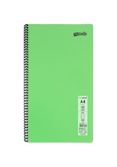 Defter Spiralli Telli Pp Kapak A4 Mynote 5 Adet Farklı Renkler 80 Sayfa Çizgili Defter 5 Farklı Çok Renkli