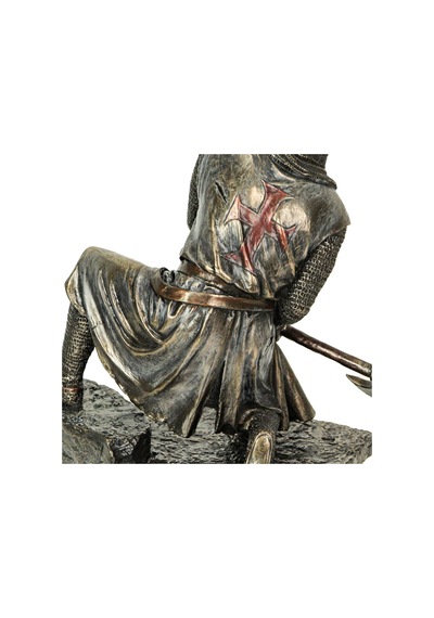 Veronese Design 7 "tapınak Diz Çökmüş Savaş Balta Duruşu Soğuk Döküm Reçine Antik Bronz Kaplama Heykel Genel