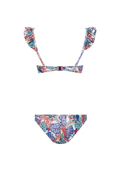 U.S. Polo Assn. Kadın Desenli Bikini Takım Çok Renkli