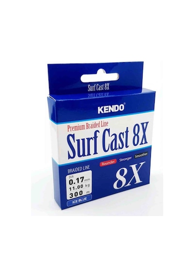 Kendo Surf Cast 8X Fighting 300 Metre Buz Mavisi Renk