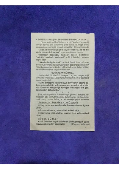 24 Mart 2002 Takvim Yaprağı - Nostalji Koleksiyonluk Takvim Yaprağı A