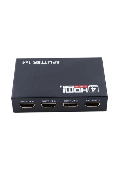 Px-5004 4 Port Hdmı Splitter, 1 Giriş 4 Çıkış Adaptörlü Hdmı Çoklayıcı, 1080p 2k 4k Fhd 3d Görüntü Dağıt