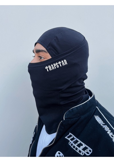Siyah Kar Maskesi Yazı Baskılı Reflektör Balaclava-balaklava-bere-boyunluk-maske Model 2