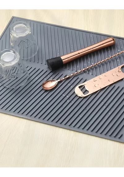 Silikon Bulaşık Matı Bulaşık Kurutma Matı Silikon Gri Diğer