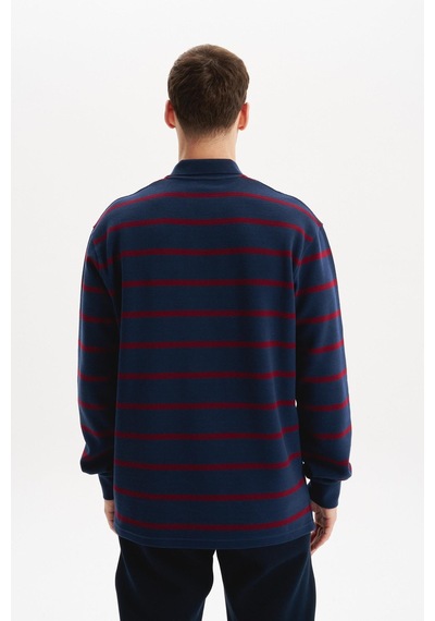 AR-MA Arma Erkek Regular Fit Çizgili %100 Pamuk Ringel Ottoman Kumaş Polo Yaka Ribanalı Sweatshirt K30554952502 İndigo-i1 AR-MA Arma Erkek Regular Fit Çizgili %100 Pamuk Ringel Ottoman Kumaş Polo Yaka Ribanalı Sweatshirt K30554952502 İndigo-i1