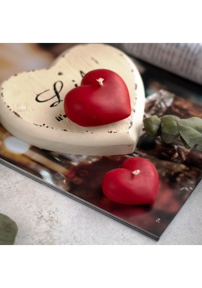 Vıp Dekor Düğün Mumları Heart Red Floating Water Candle 24 Adet Kırmızı Su Mumu Suda Yüzen Mum Renkli