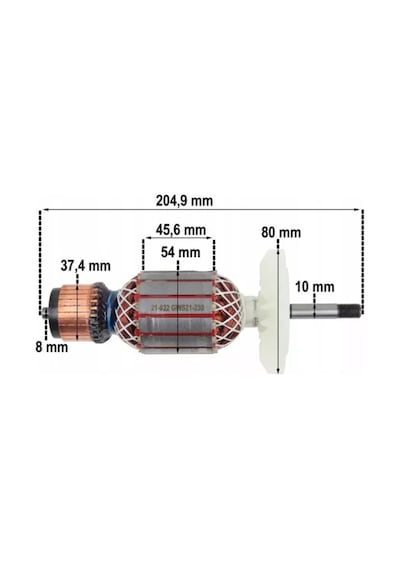 Electricquality Bosch Gws 20-180, Gws 20-230 İçin Rotor Armatür 150950641