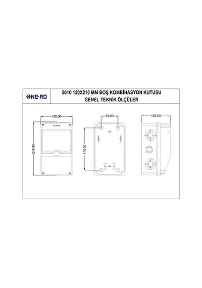 Ne-Ad 156 x 238 MM Boş Kombinasyon Kutusu
