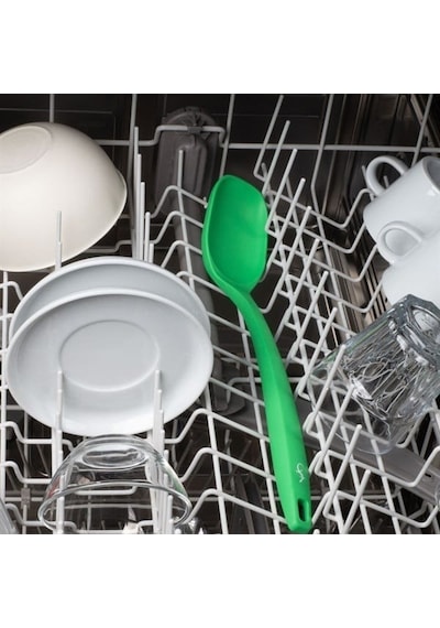 Lurch - Platin Silikon Servis Kaşığı 33,5 Cm Yeşil - Yanmaz, Yapışmaz, Bükülmez, Çizmez, Tat Ve Koku Bırakmaz - 240094
