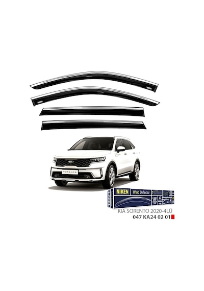 Niken Kia Sorento 2020- Kromlu Cam Rüzgarlığı 4 Lü