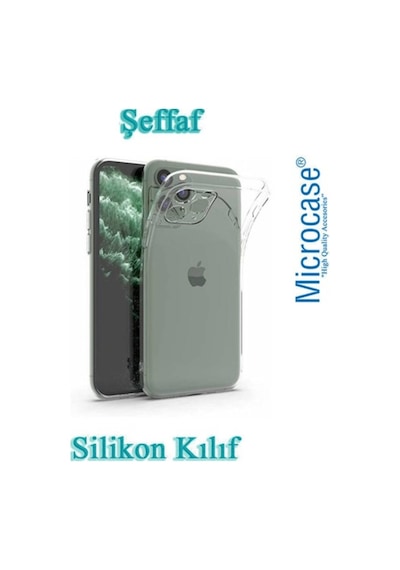 Microcase Apple Uyumlu iPhone 11 Kamera Lens Korumali Seffaf Silikon Kilif 447851687
