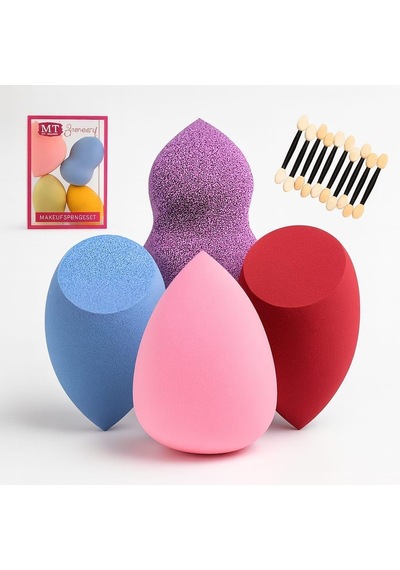 Tr Makyaj Süngeri Seti, Göz Farı Uygulama Çubuğu 10'lu, Latex,free Beauty Blender Süngerleri, Çift Taraflı Aplik