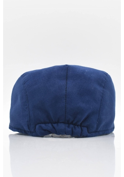 Külah Erkek Düz Pamuklu Lacivert Flat Cap Kasket - Standart Lacivert