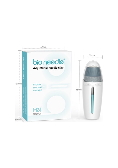 Bio Needle İğne Uzunluğu Ayarlanabilir Cam Hazneli Dermastamp
