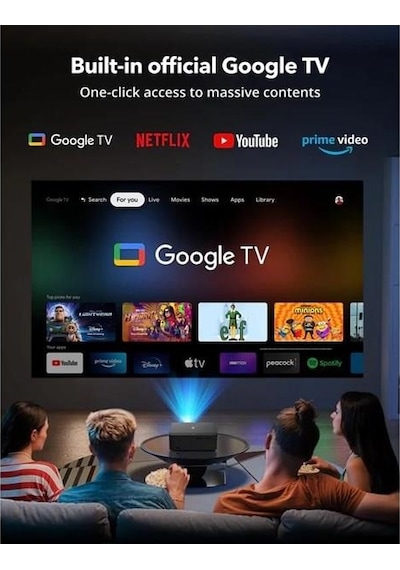 TaoTronics TT-SP011 LED Projeksiyon 1080P Ev Sinema, WiFi, Bluetooth  Lisanslı Google TV