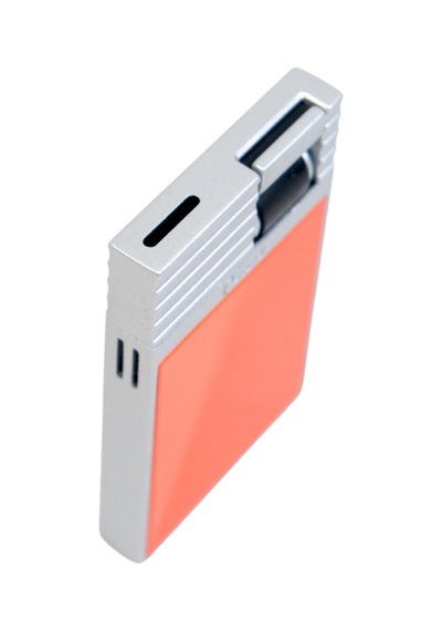 Caseti Tek Torch Perde Alev Turuncu Gümüş Metal Puro Çakmağı