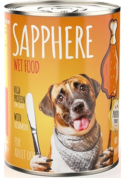 Sapphere Kümes Hayvanlı Yetişkin Köpek Konservesi 6 Adet 400 Gr 271-20000.02