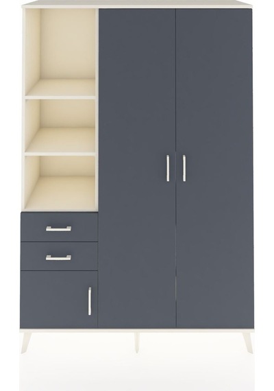 Hyperion Dolap 5 Raflı 2 Çekmeceli Tek Askılı 132x44x195 Aytaşı-antrasit/antrasit Antrasıt/antrasıt - Aytası Hyperion Dolap 5 Raflı 2 Çekmeceli Tek Askılı 132x44x195 Aytaşı-antrasit/antrasit Antrasıt/antrasıt - Aytası