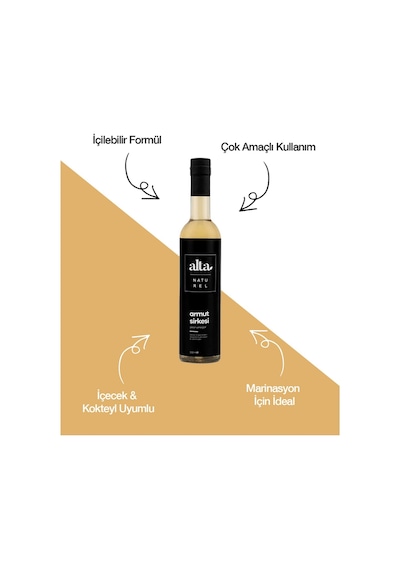 Alta Naturel Doğal Fermente Armut Sirkesi 250 ML