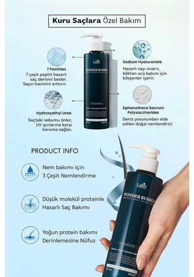 Lador Mikro Köpük Yapıda Hyalüronik Asit Içeren Bakım Şampuanı Wonder Bubble Shampoo 250 ml