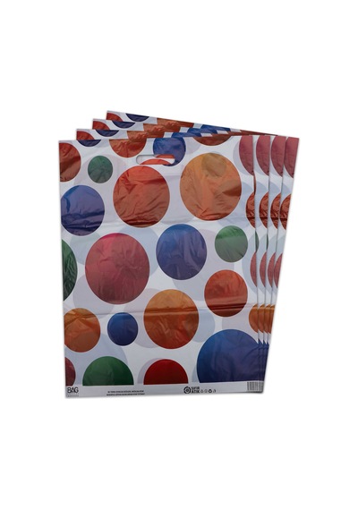 No 3 33X45 Balonlu Desenli Takviyeli Elgeçme Poşet 50 Adet