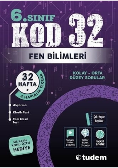 Tudem 6.sınıf Kod32 Fen Bilimleri -6.sınıf Kod 32 Tudem -kd32