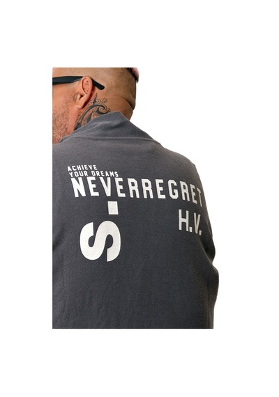 Mode Xl Büyük Beden Erkek Hırka Neverregret U25814 Füme