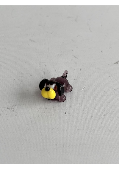 El Yapımı Mini Murano Cam Köpek Biblo A152-01