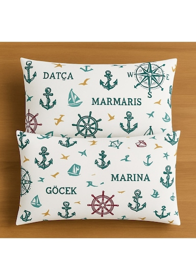 Lionas Desenli Pamuklu Yastık Kılıfı 2 Adet 50 X 70cm Fuşya