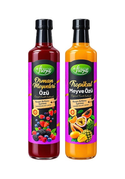 Dr. Floya Meyve Özü 650 Gr Tropikal Ve Orman Meyveleri 2 Li Set 650 G