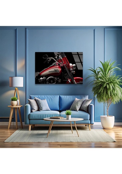 Harley Motosiklet Cam Tablo 50x35 Cm