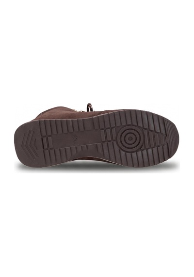 Ayakkabı Fuarı Elit Kcm195 Kadın Taşlı Sneaker Bot Kahverengi