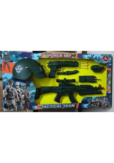 Oyuncak Dev Saldırı Seti Oyuncak M416 Taramalı Tüfek Kask Telsiz