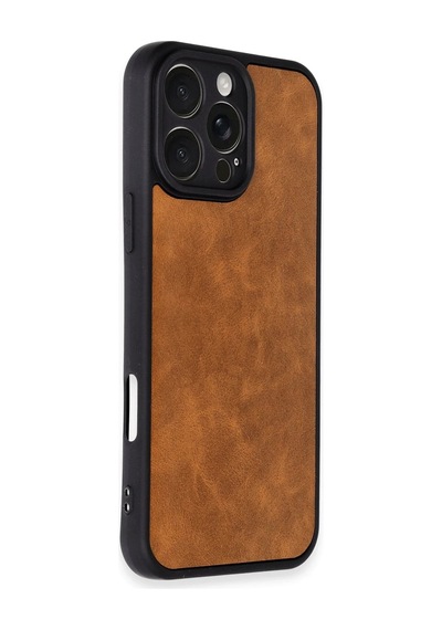 Ankaverse iPhone Uyumlu 16 Pro Kılıf Aras Deri Kapak - Taba