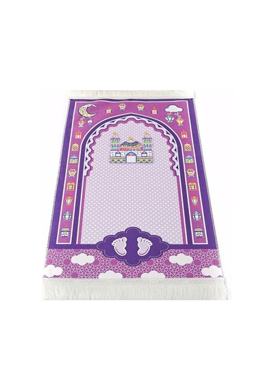 Çocuk Seccadesi Sahra Mor 82 45 Cm 110 Gr - Tesbih Hediyeli Çok Renkli