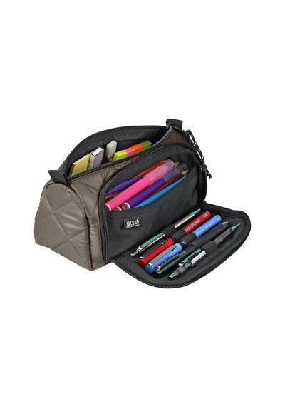 Jacbag Prime Xl Soft-çift Bölmeli Kapitone Kalemkutu Prime Xl Soft-vizon renkli