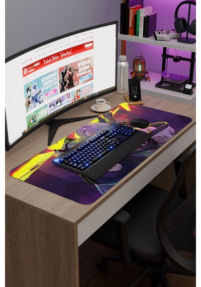 Cyberpunk Edgerunners Dikişli Kauçuk Oyuncu Mousepad V5 - 90x40 Xxl Gaming Mouse Pad