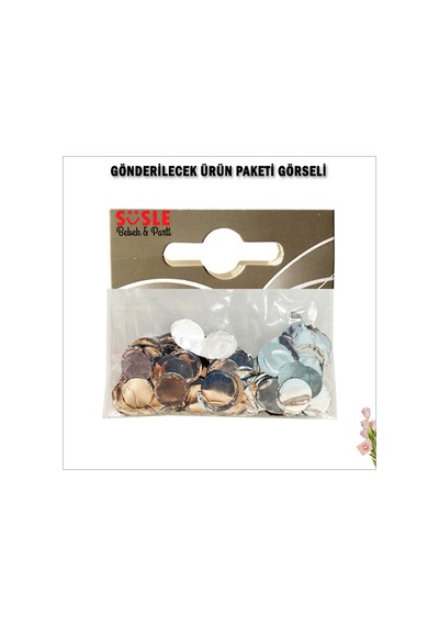 Şeffaf Balon Içi Pul Konfeti. 10 Gr - Gümüş