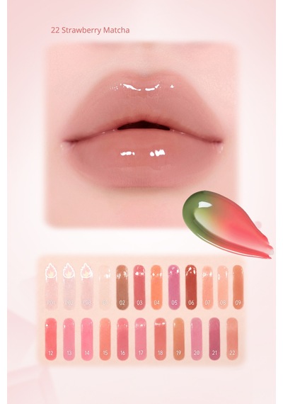 Dudaklara Dolgun&ışıltılı Görünüm Sunan Gloss Perıpera Ink Glasting Lip Gloss 22 Strawberry Matcha