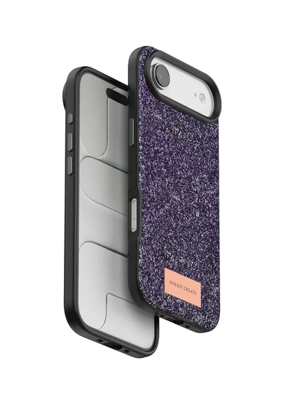 Onegif Apple İphone 17 Air Bright Simli Kapak - Derin Mor Kılıf