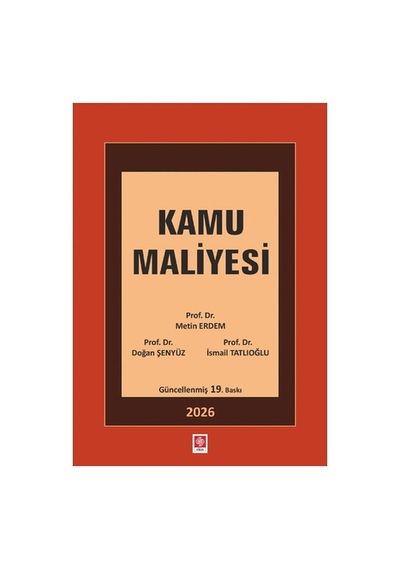 Kamu Maliyesi - Metin Erdem, Doğan Şenyüz, İsmail Tatlıoğlu