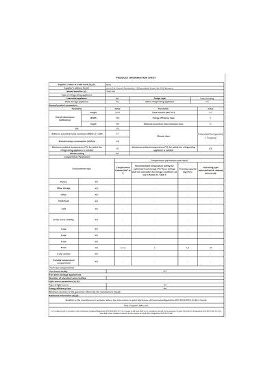 Beko 7042 MB 117 LT 4 Çekmeceli Dikey Derin Dondurucu
