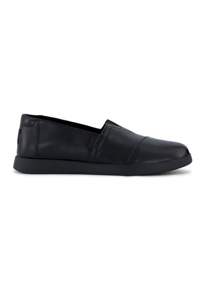 10022622 Black Leather Babet Kadın 10022622 Toms Alpargata Plus Leather 10022622 Black Leather