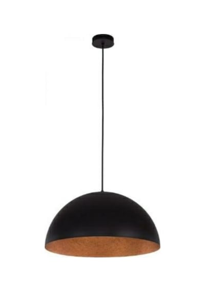 Mylights Retro Rustik Siyah Içi Bakır Metal Sarkıt Avize 40 C