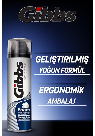 Gibbs Regular Erkek Tıraş Köpüğü 4x200ml