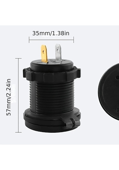 Cloud011 Siyah 120w 4 Port Araç Şarj Cihazı Çift Pd Hızlı Şarj 12v-24v Geniş Voltaj Motorcycle Rv
