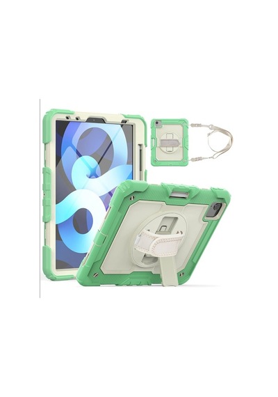 Apple Uyumlu iPad Air 5 10.9" 2022 M1 Kılıf Renkli Strap Zırh Case A2588