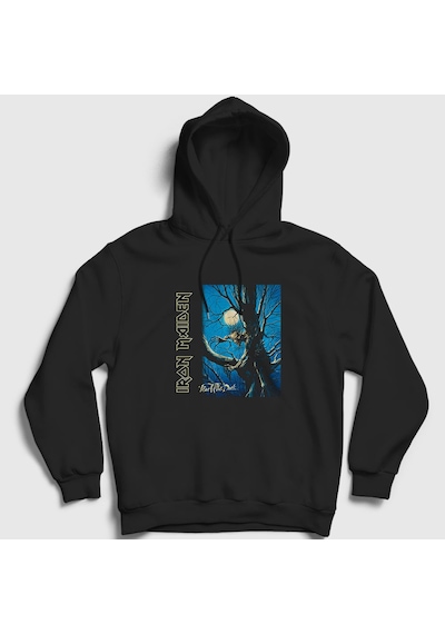 Presmono Unisex Fear Of The Dark Iron Maiden Kapüşonlu Sweatshirt Siyah